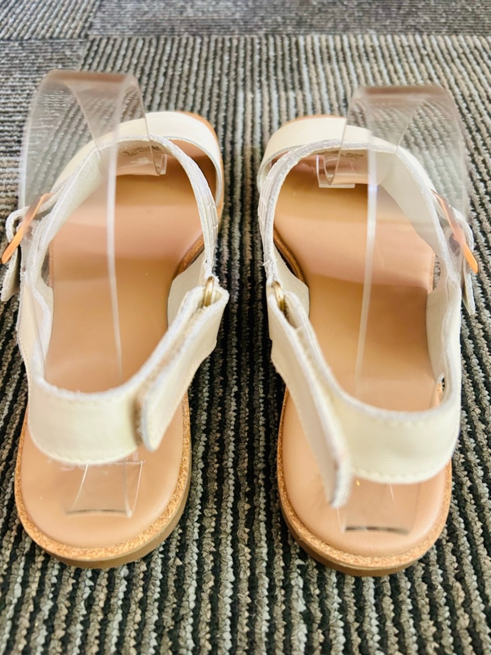 Sorel White Chalk Gum Ella III Slingback Flat Sandals, size 9 EU 40 - Picture 6 of 11